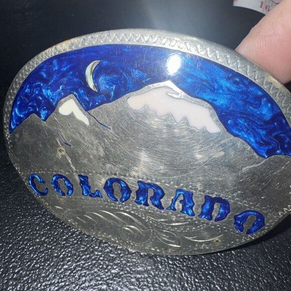 Western Belt Cowboy Rodeo Leather Hand Tooled Removable Colorado Buckle - Picture 13 of 13